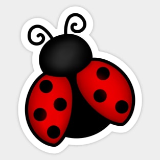 Little ladybug to bring you luck Sticker